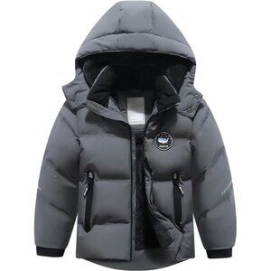 Kids Boy's Winter Coat Fleece Lined Waterproof Jacket Puffy Cotton Coat Thick